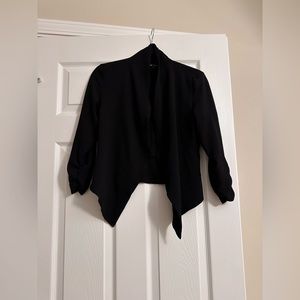 Michel Black Blazer Shawl Size M 3/4 Sleeves & Very Stretchy Size S